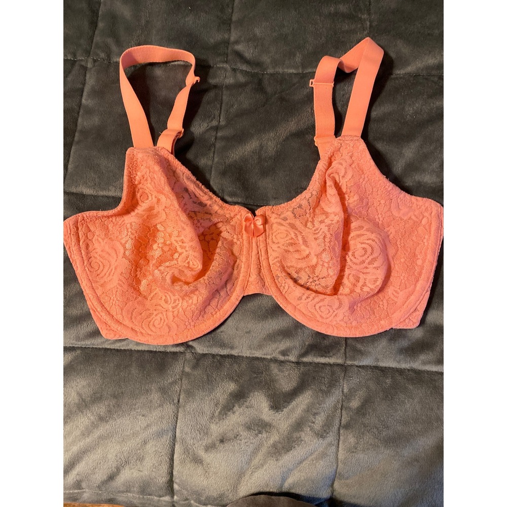 Wacoal Awareness Underwire Bra 851205 Coral Pink Lace Racerback Convert 34G
0327